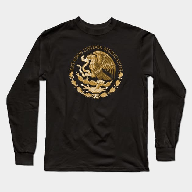 mexico coat of arms Long Sleeve T-Shirt by bumblethebee